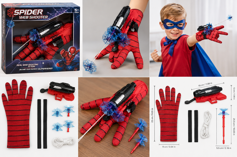 Spider Web Shooters Toy for Kids – Hero Launcher Wrist Toy Set