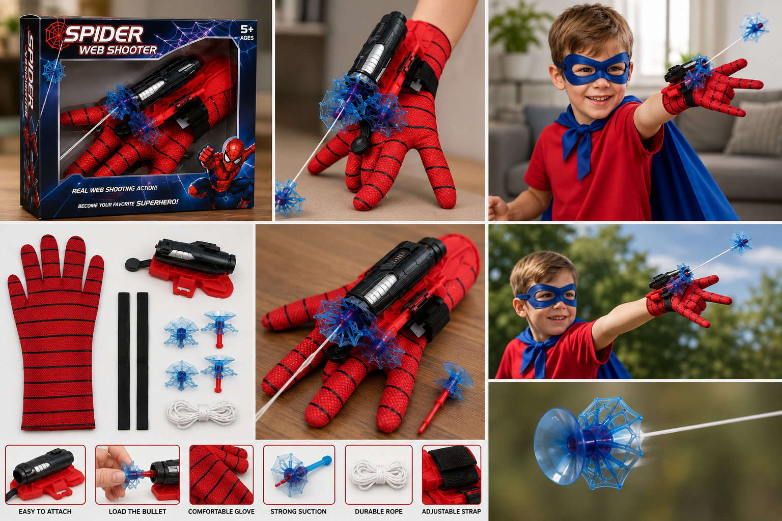 Spider Web Shooters Toy for Kids – Hero Launcher Wrist Toy Set
